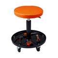 Adjustable Rolling Mechanic Stool with Tool Tray
