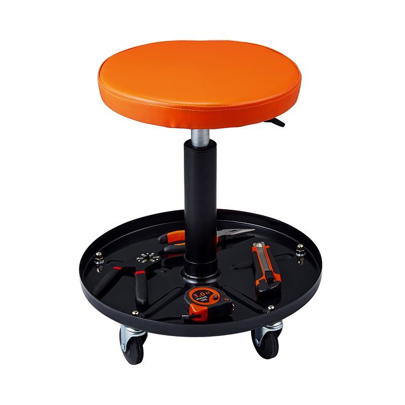 Adjustable Rolling Mechanic Stool with Tool Tray
