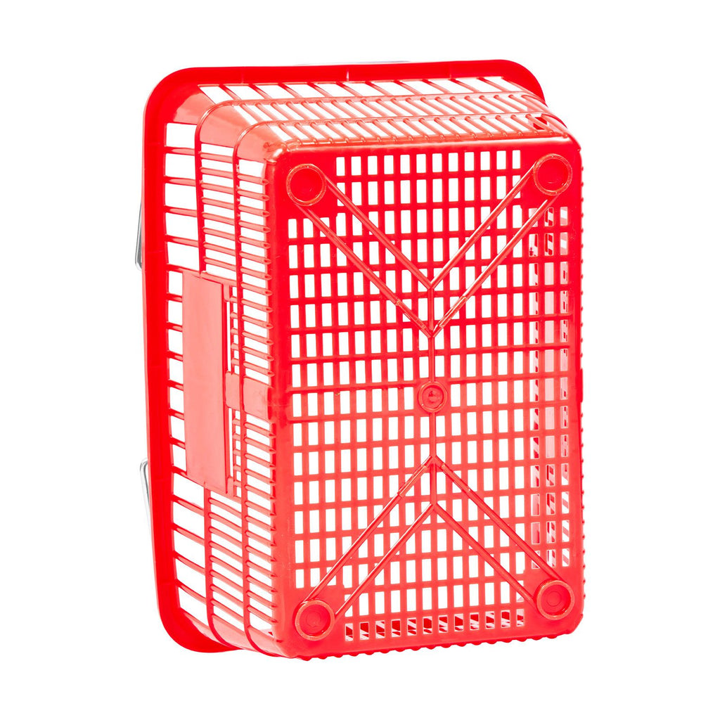 12-Pack Stackable Shopping Baskets with Metal Handles – Large Capacity