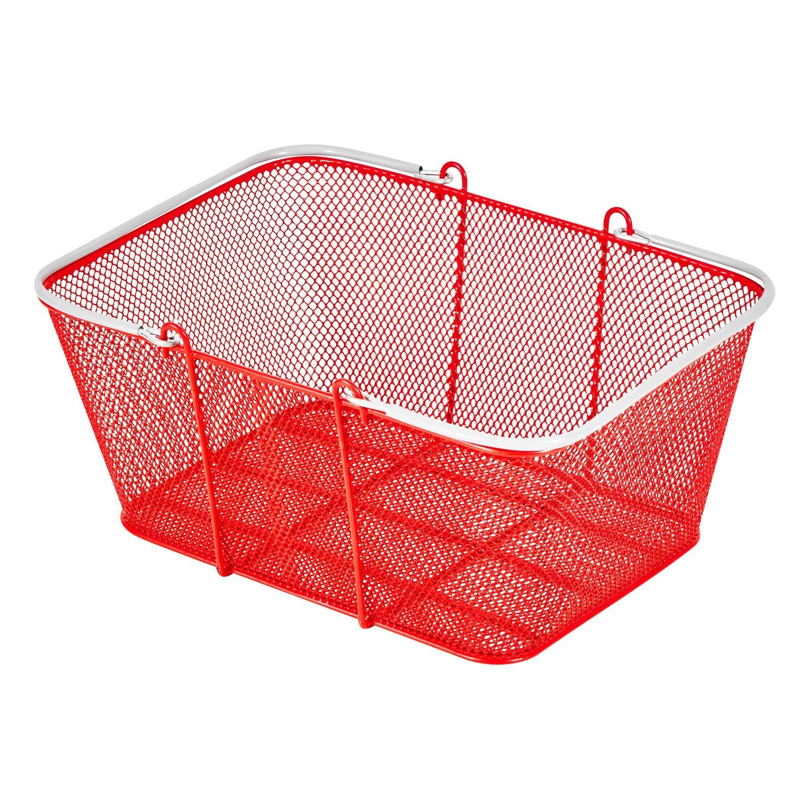 12-Pack Stackable Metal Shopping Baskets for Retail & Home Storage