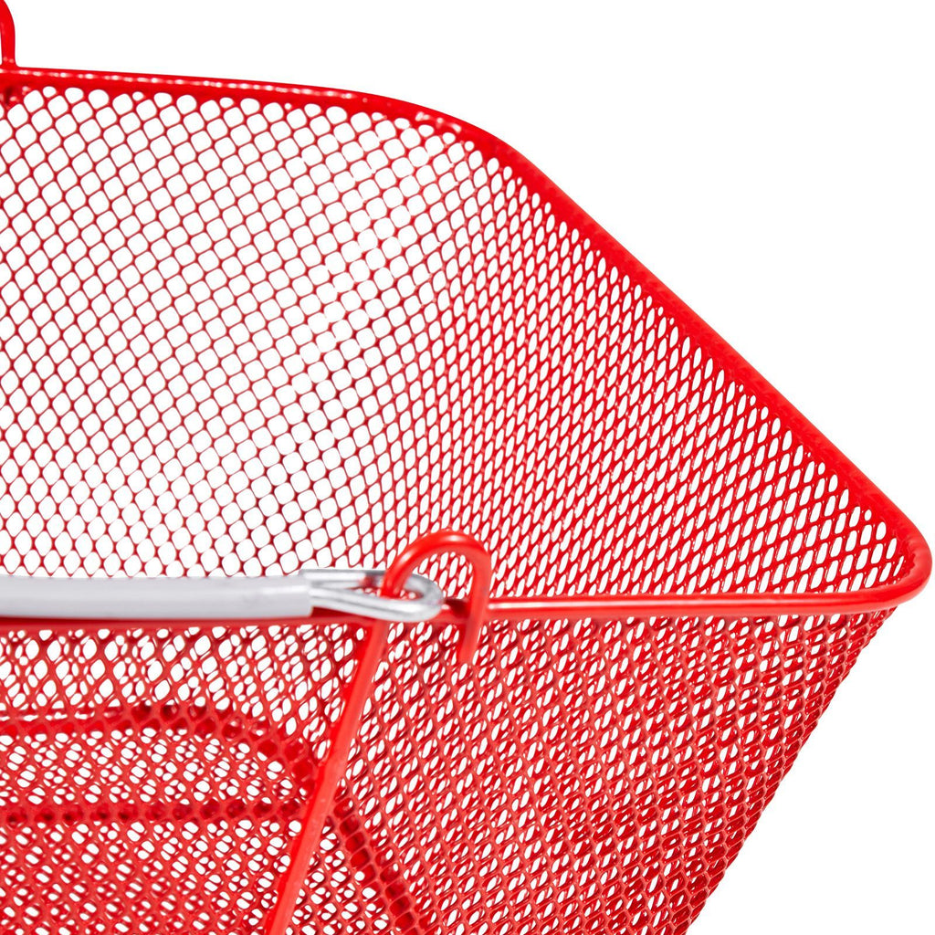 12-Pack Stackable Metal Shopping Baskets for Retail & Home Storage