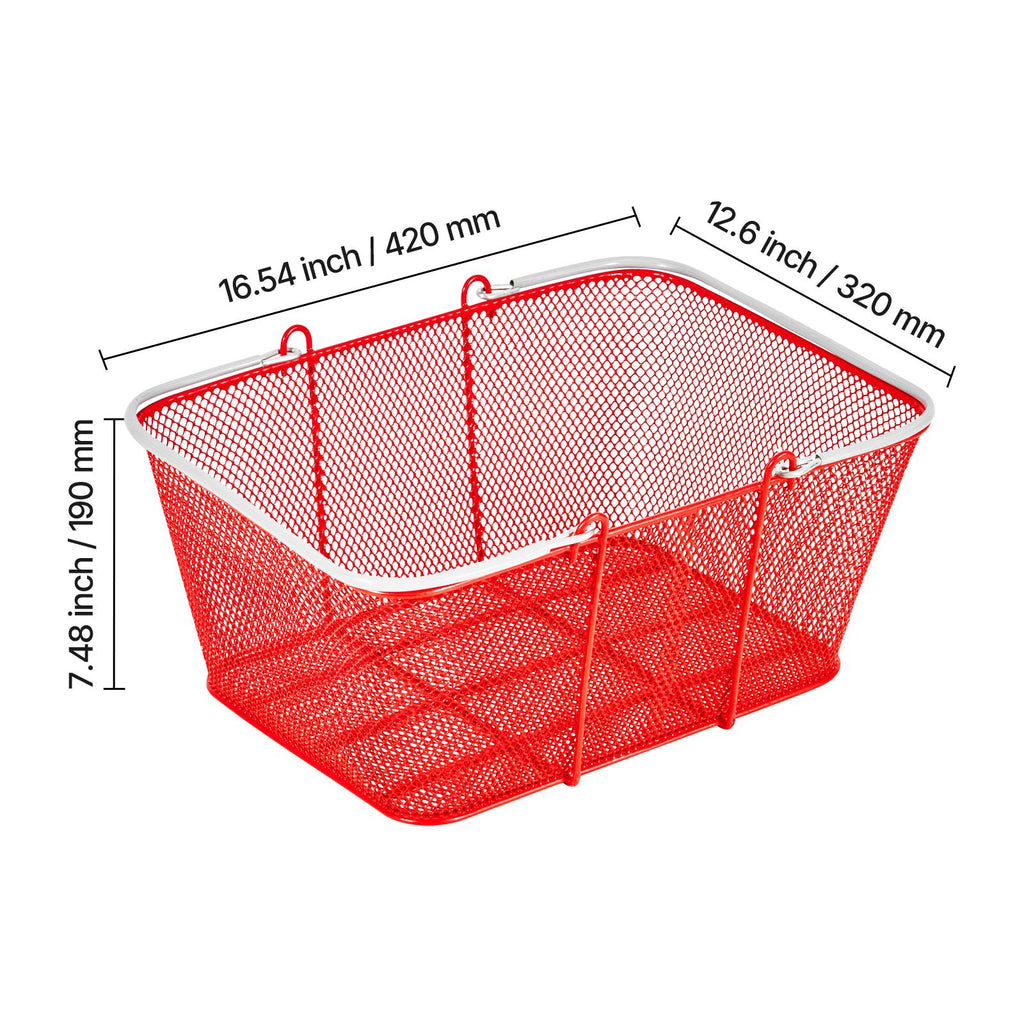 12-Pack Stackable Metal Shopping Baskets for Retail & Home Storage