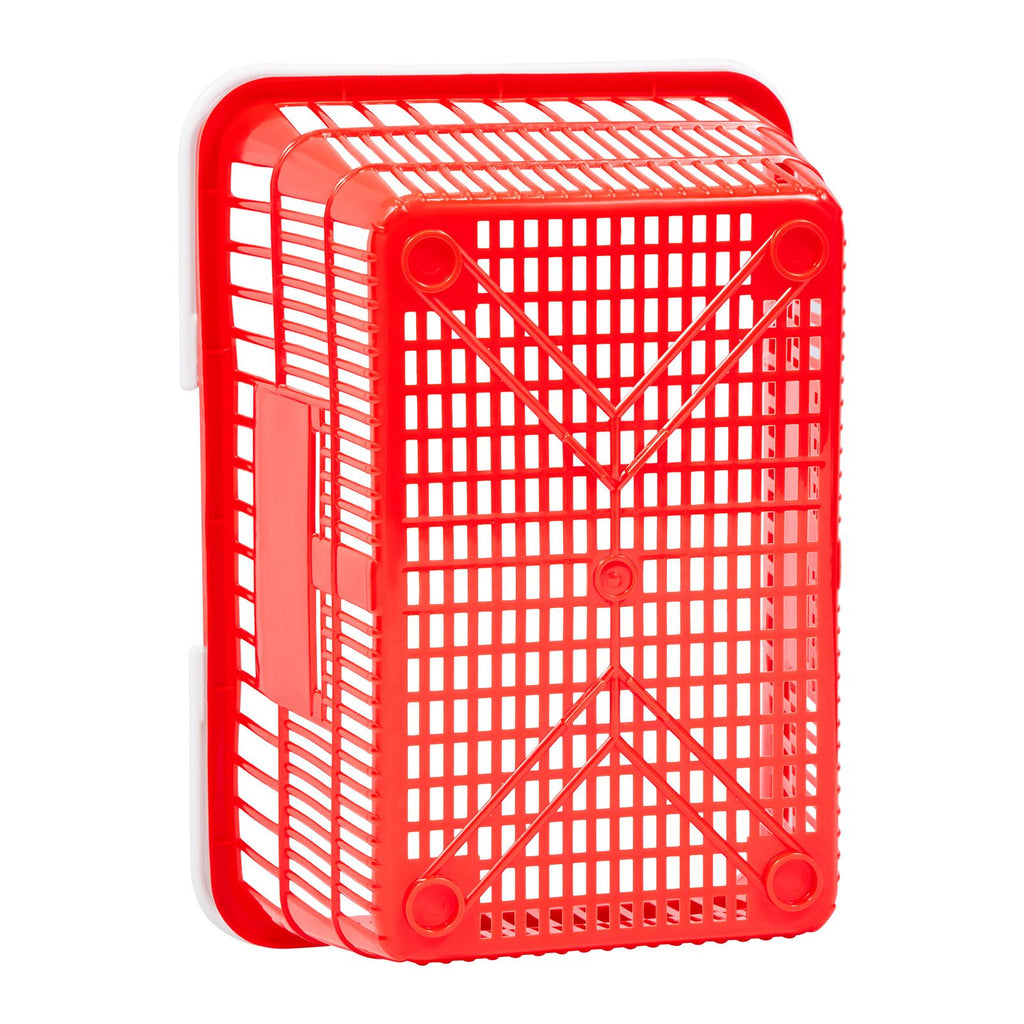 Stackable Plastic Shopping Baskets with Handles – 20 Pack