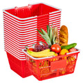 Stackable Plastic Shopping Baskets with Handles – 20 Pack