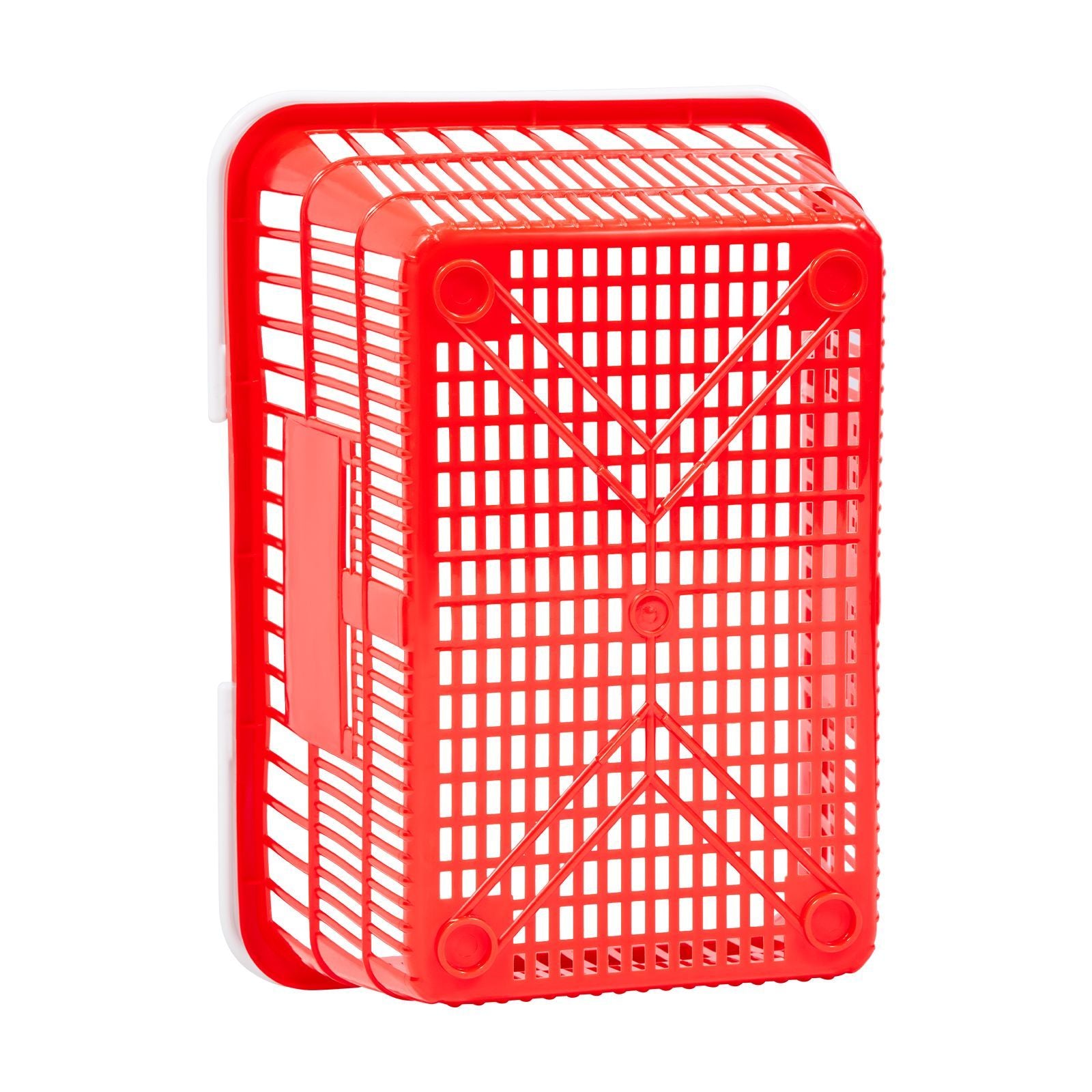 everyday Stackable Shopping Baskets with Ergonomic Handles – 4-Pack