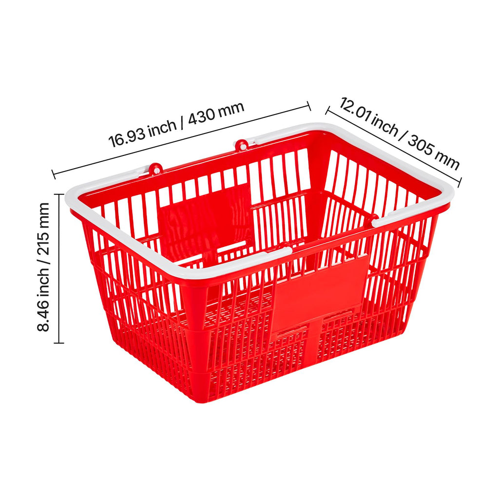 everyday Stackable Shopping Baskets with Ergonomic Handles – 4-Pack