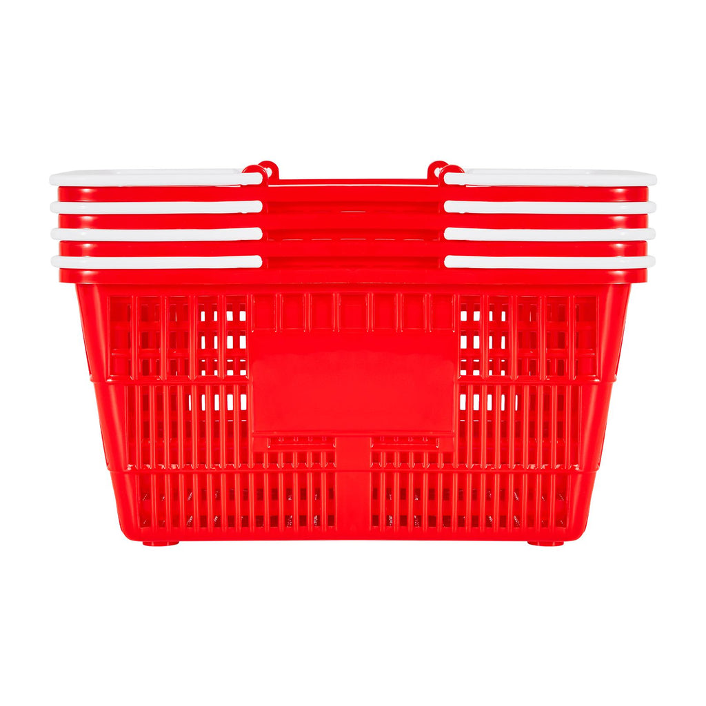 everyday Stackable Shopping Baskets with Ergonomic Handles – 4-Pack