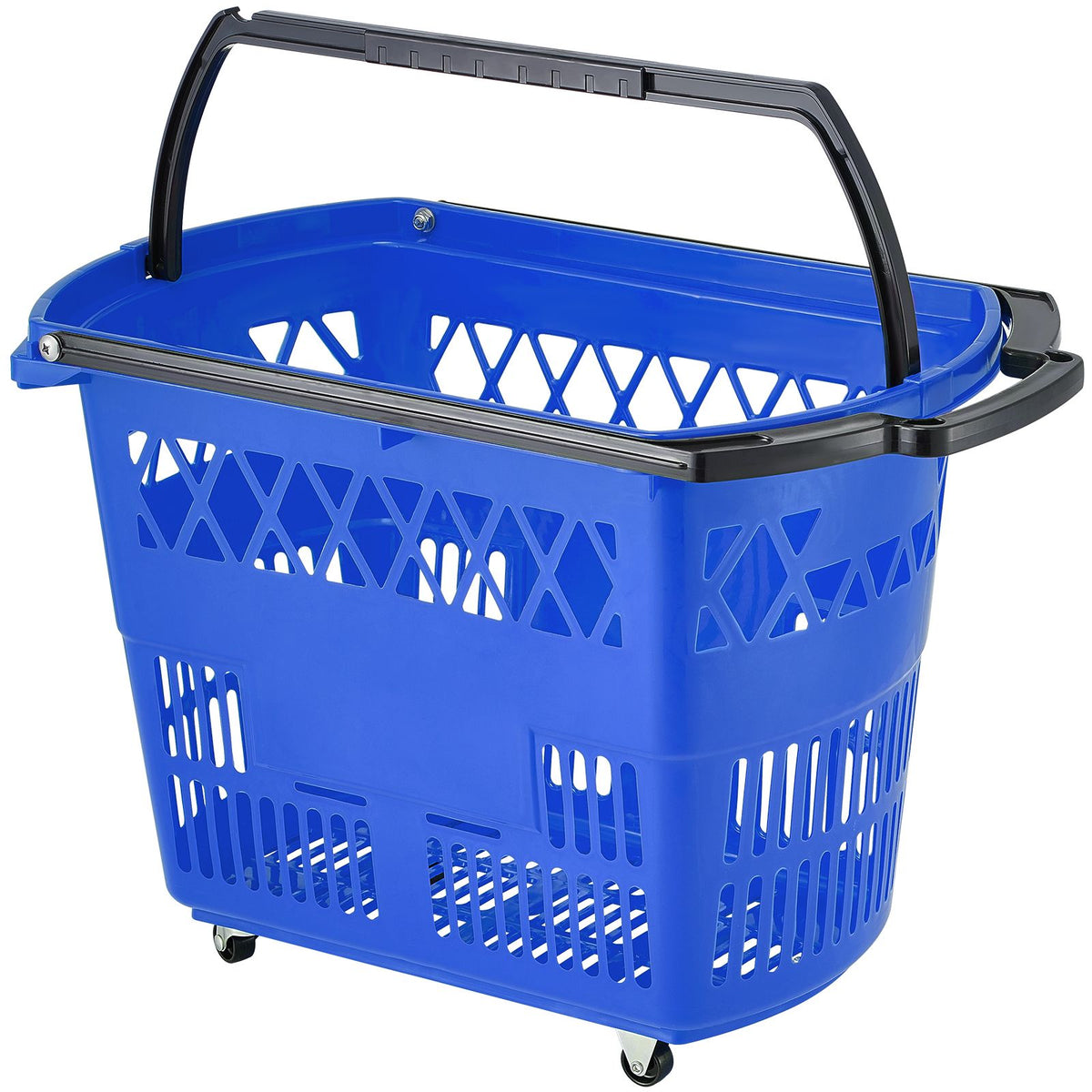VEVOR Rolling Shopping Basket Set with Handles and Wheels