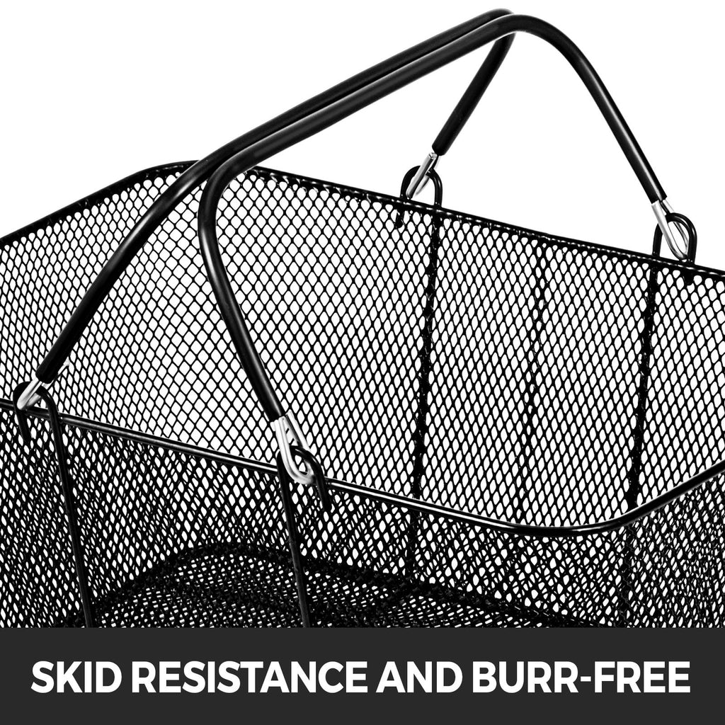 12-Pack Shopping Baskets with Folding Handles and Stand