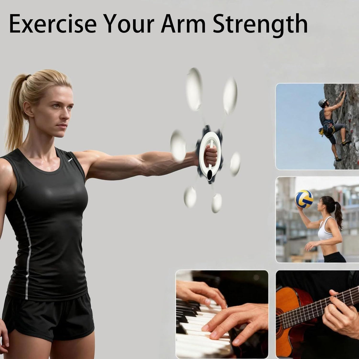 Rotating Hand-Crank Upper-Body Exercise Trainer