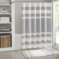 Gray Woven Shower Curtain with Scotchgard Treatment