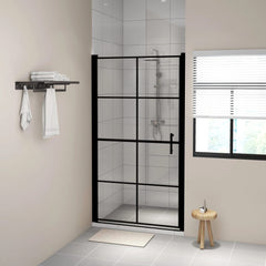 Modern Industrial Shower Door with Adjustable Width