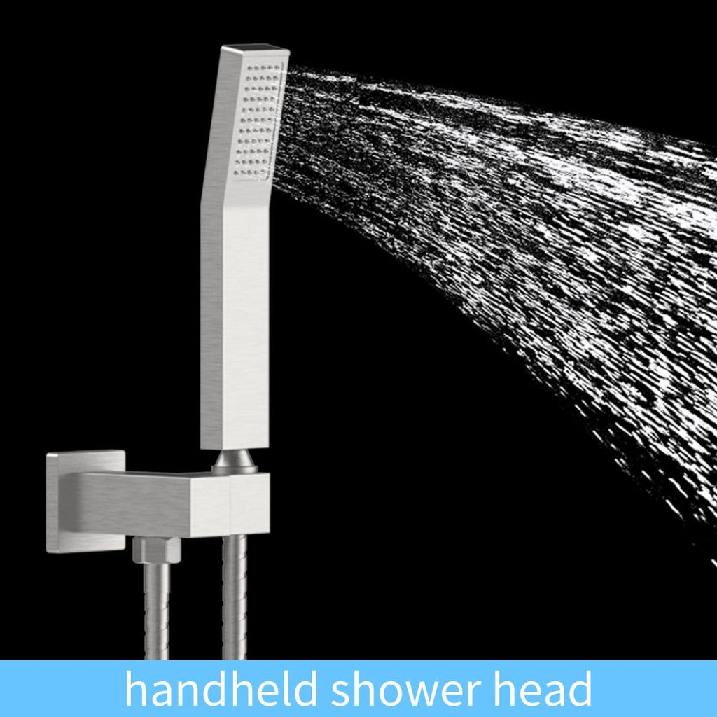 Brushed Nickel Rainfall and Handheld Shower System