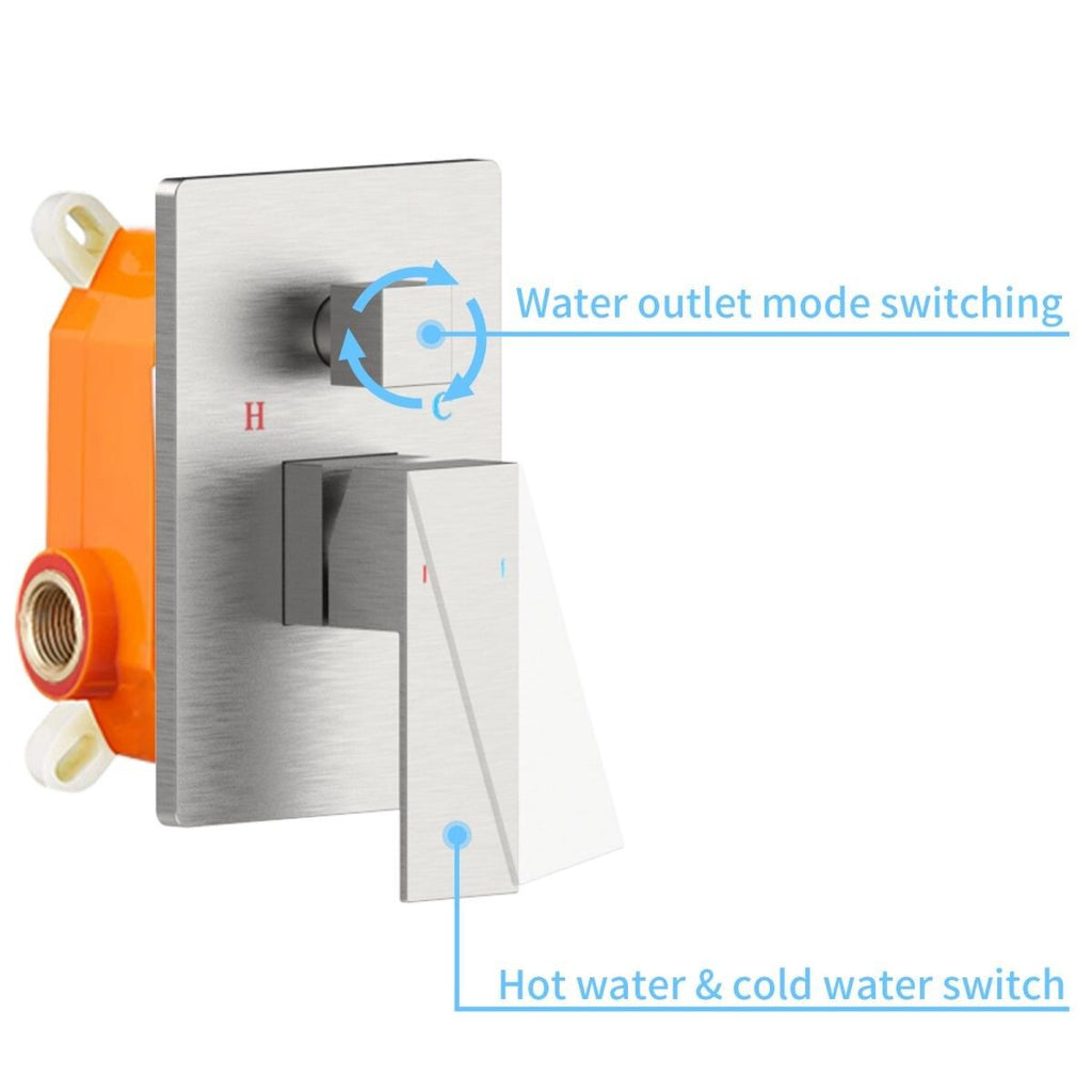 Brushed Nickel Rainfall and Handheld Shower System