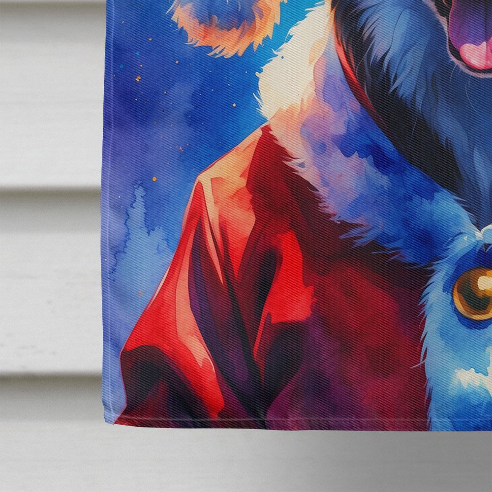 Siberian Husky Christmas House Flag Large Porch Sleeve Pole Decorative Outside Yard Banner Artwork W