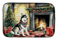 Siberian Husky Christmas Dish-Drying Mat