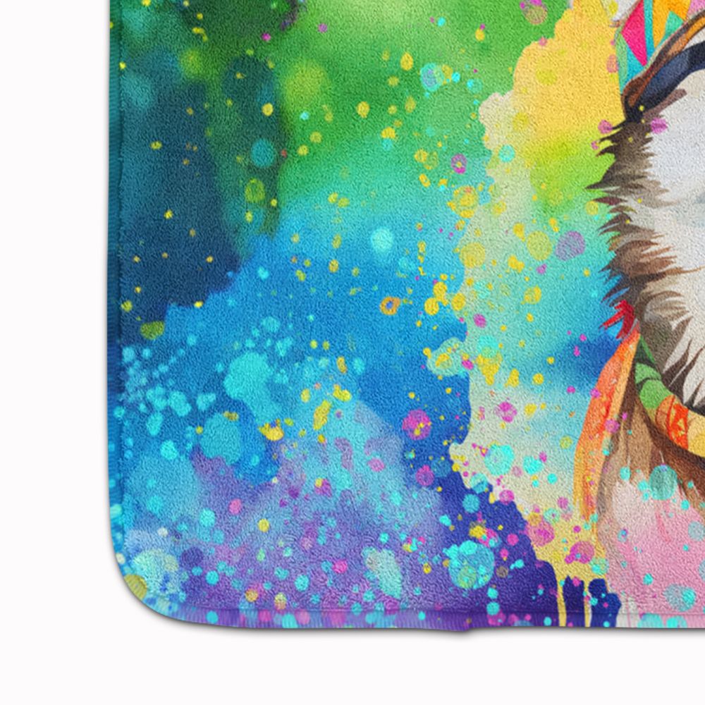 Siberian Husky Hippie Dawg Kitchen and Bath Mat