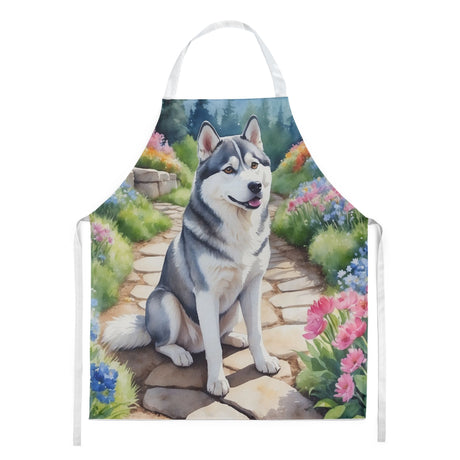 Siberian Husky Spring Path Bib Apron