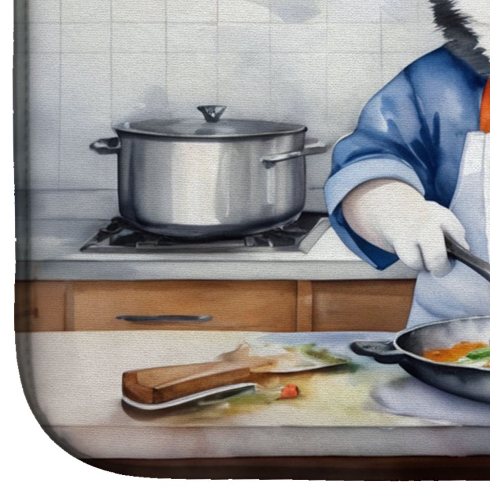 Siberian Husky Chef Dish Drying Mat