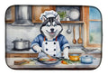 Siberian Husky Chef Dish Drying Mat