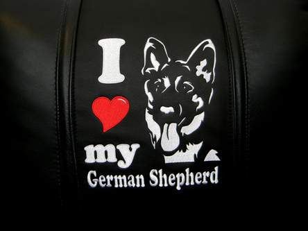 German Shepherd Logo Side Chairs, Set of Two