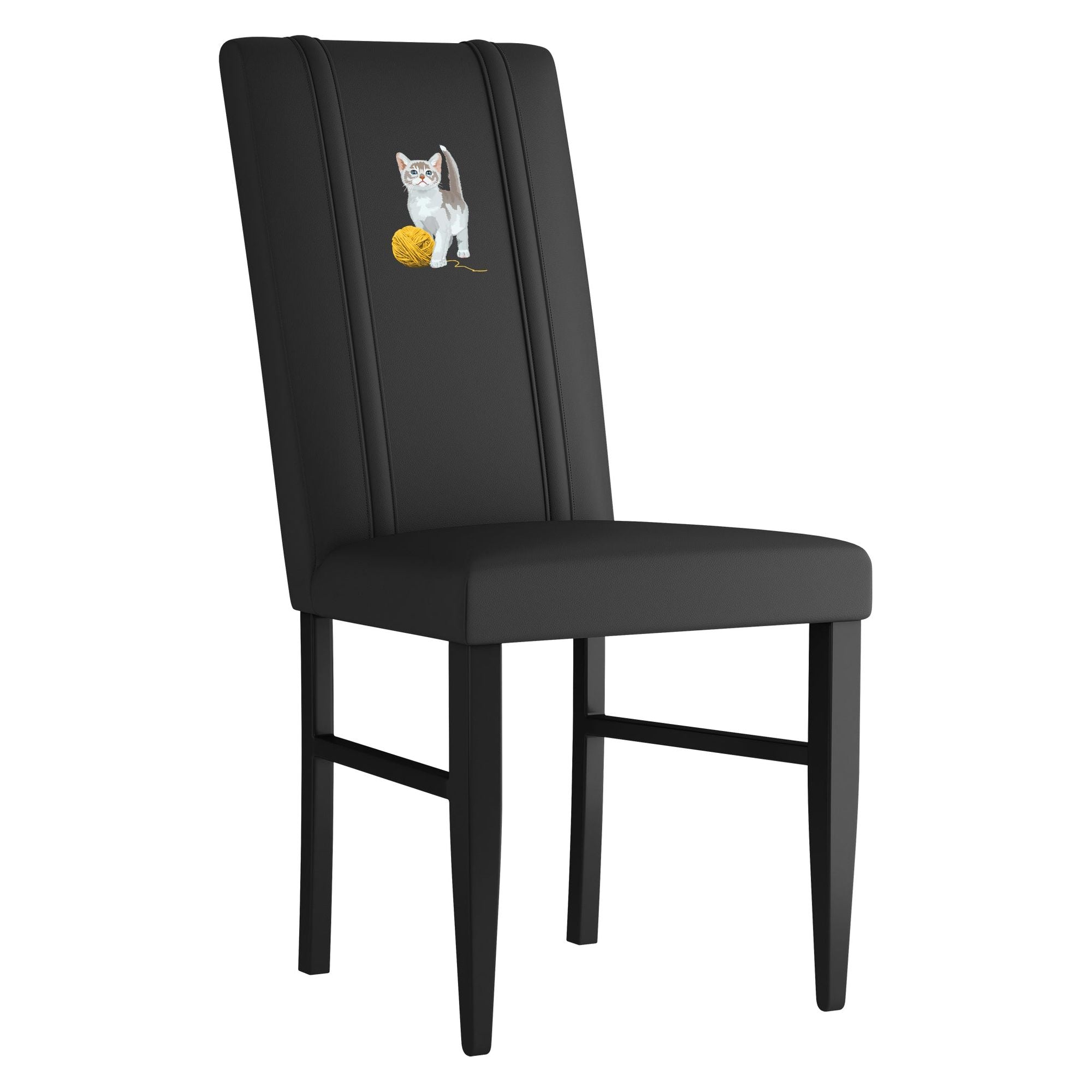 Kitten with Yarn Logo Side Chairs, Set of Two