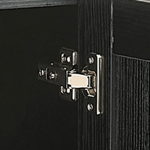 Modern Rattan-Door Sideboard with Adjustable Shelf