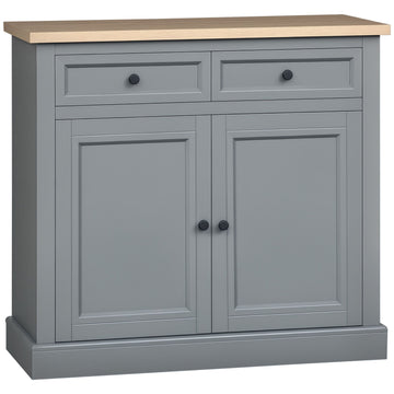 Sideboard Buffet Cabinet with Adjustable Shelves, Dark Gray