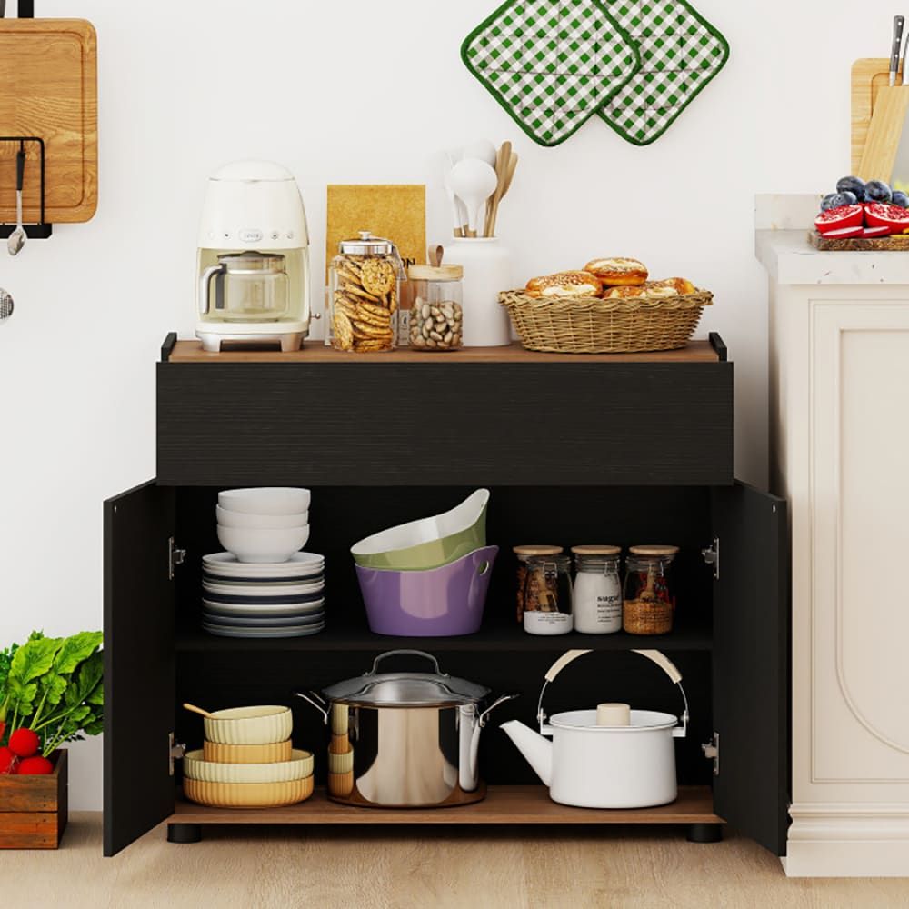 Rustic Sideboard Buffet with Layered Storage