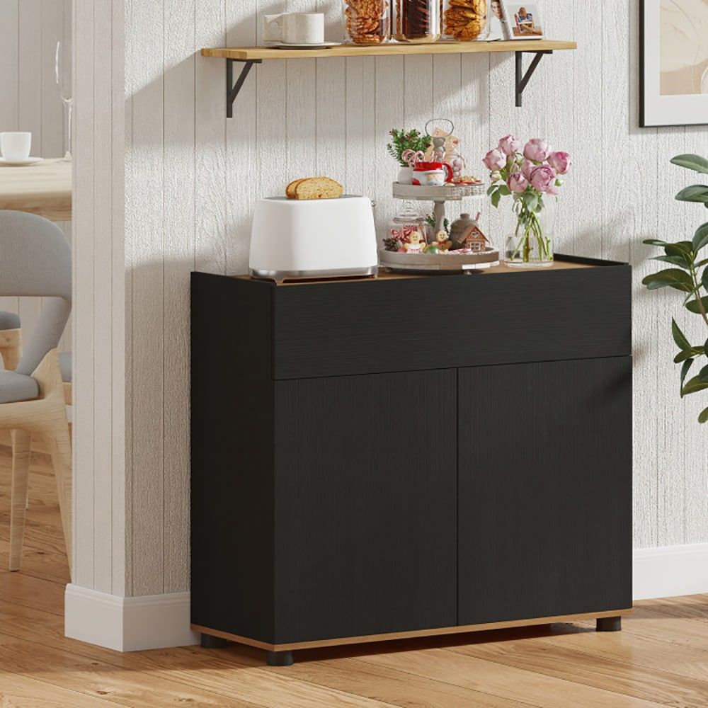 Rustic Sideboard Buffet with Layered Storage
