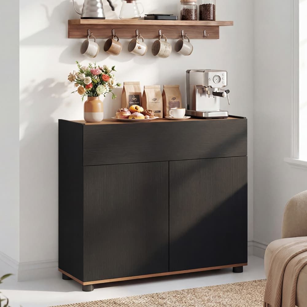 Rustic Sideboard Buffet with Layered Storage