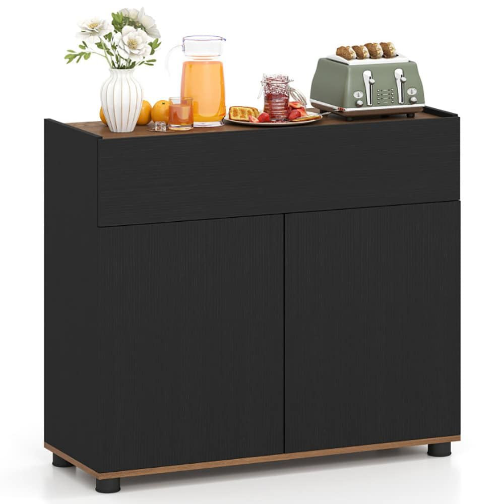Rustic Sideboard Buffet with Layered Storage