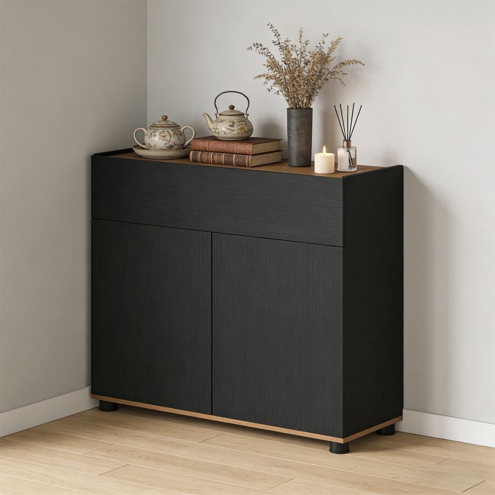 Rustic Sideboard Buffet with Layered Storage