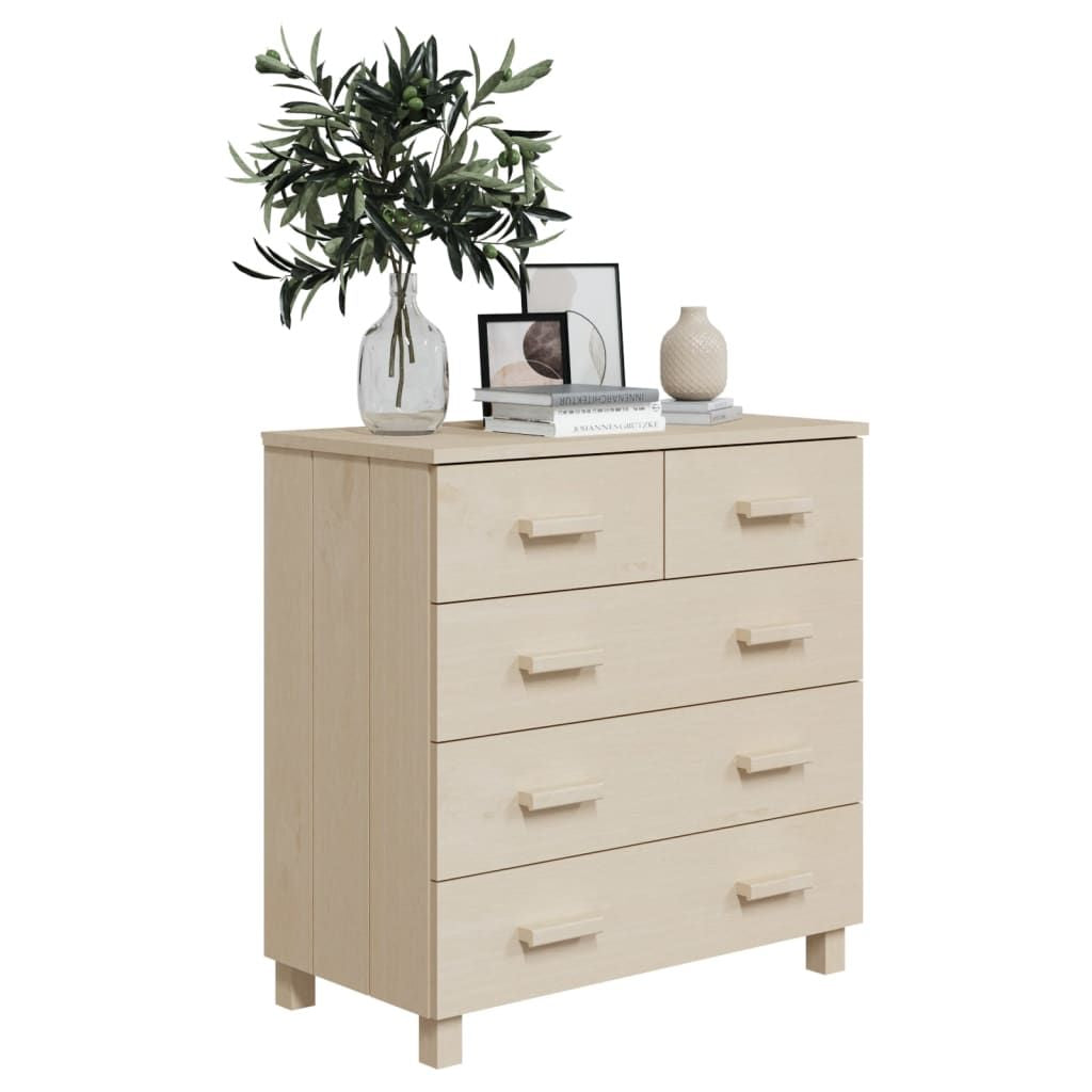 Sideboard HAMAR Honey Brown 31.1"x15.7"x31. Solid Wood Pine