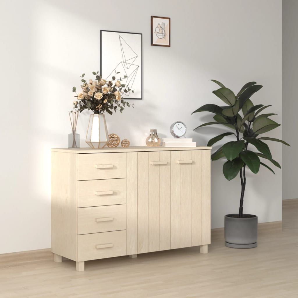 Sideboard HAMAR Honey Brown 44.5"x15.7"x31. Solid Wood Pine