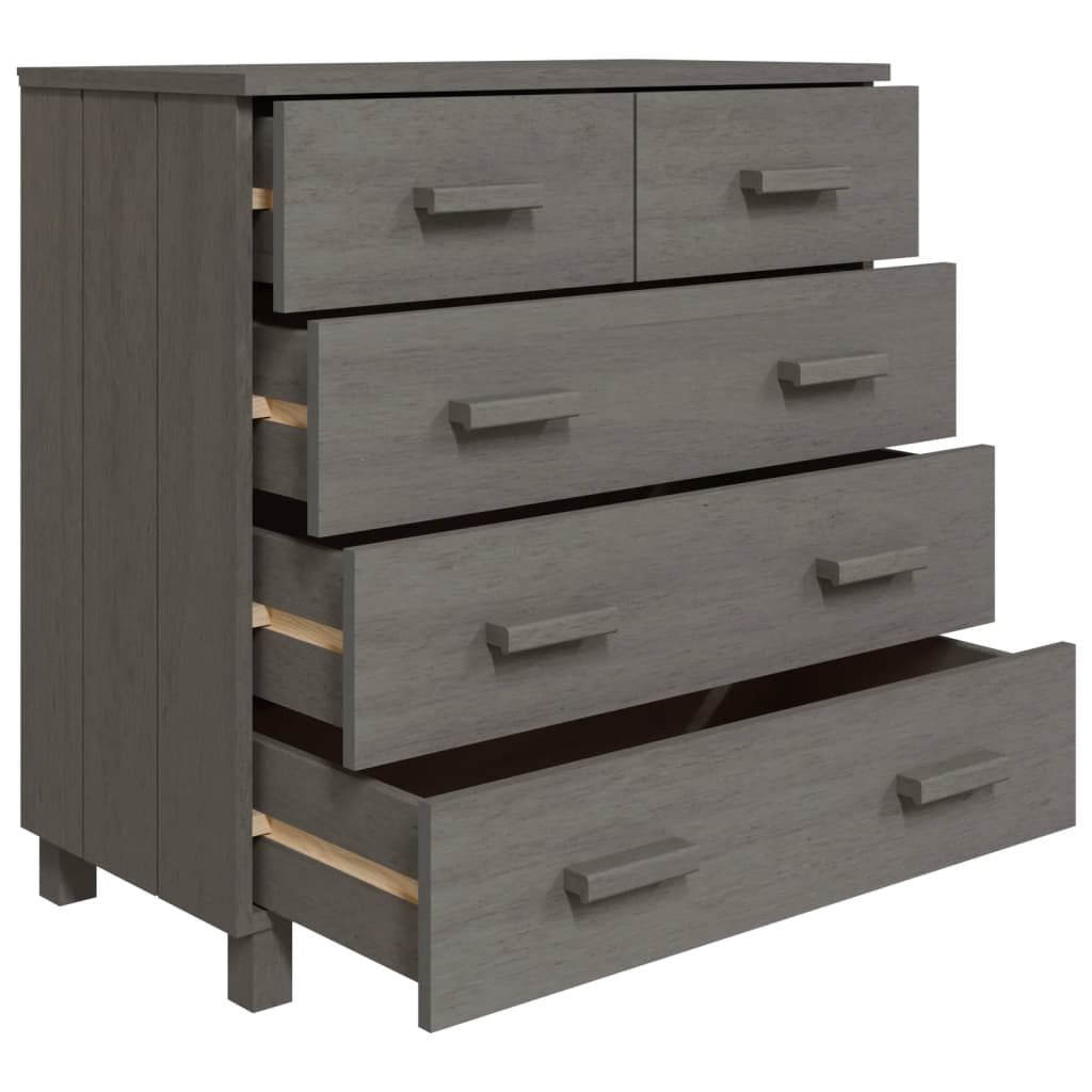 Sideboard HAMAR Light Gray 31.1"x15.7"x31. Solid Wood Pine