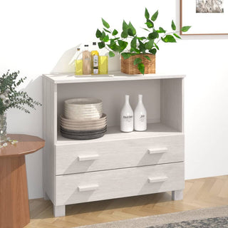 Sideboard HAMAR White 33.5"x13.8"x31. Solid Wood Pine