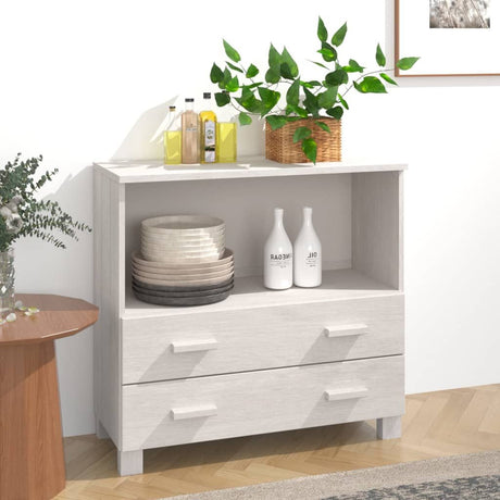 Sideboard HAMAR White 33.5"x13.8"x31. Solid Wood Pine