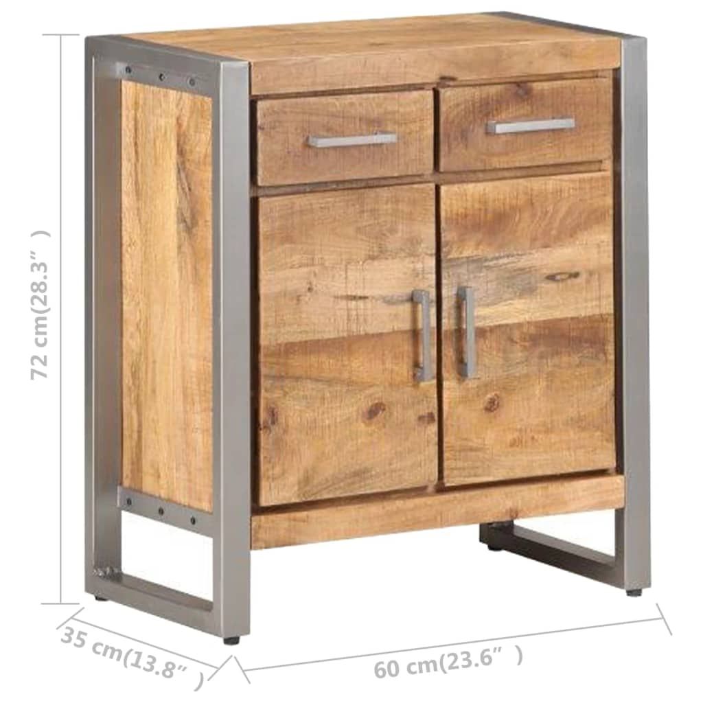 Natural and Grey Industrial Sideboard