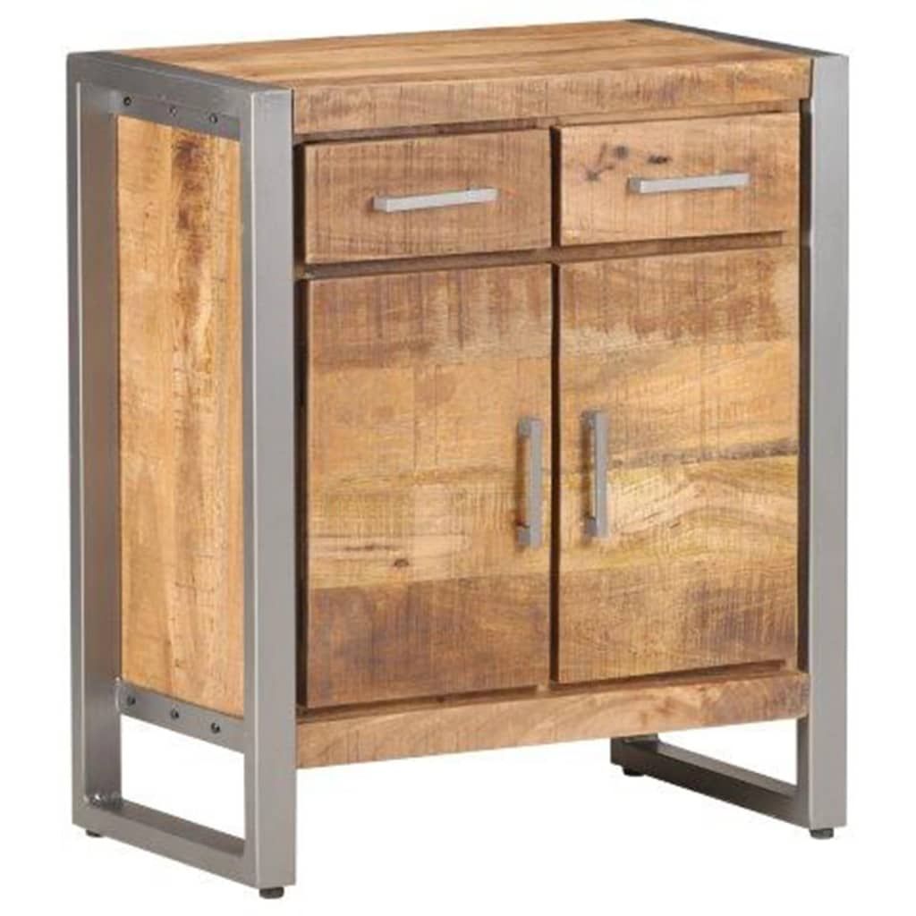 Natural and Grey Industrial Sideboard