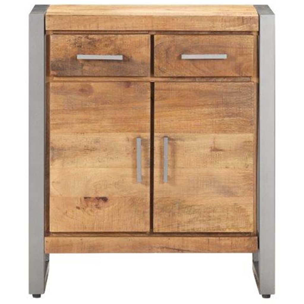 Natural and Grey Industrial Sideboard