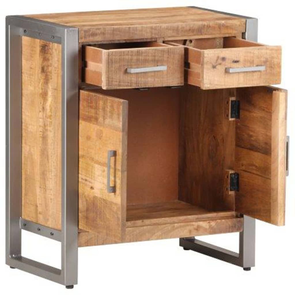 Natural and Grey Industrial Sideboard