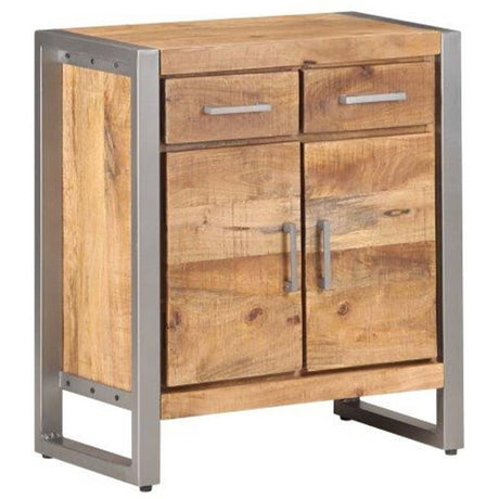 Natural and Grey Industrial Sideboard