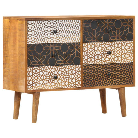 Mid-Century Sideboard with Printed Drawer Pattern