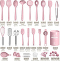 43-Piece Pink Kitchen Utensil Set for Nonstick Cookware