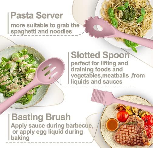 43-Piece Pink Kitchen Utensil Set for Nonstick Cookware