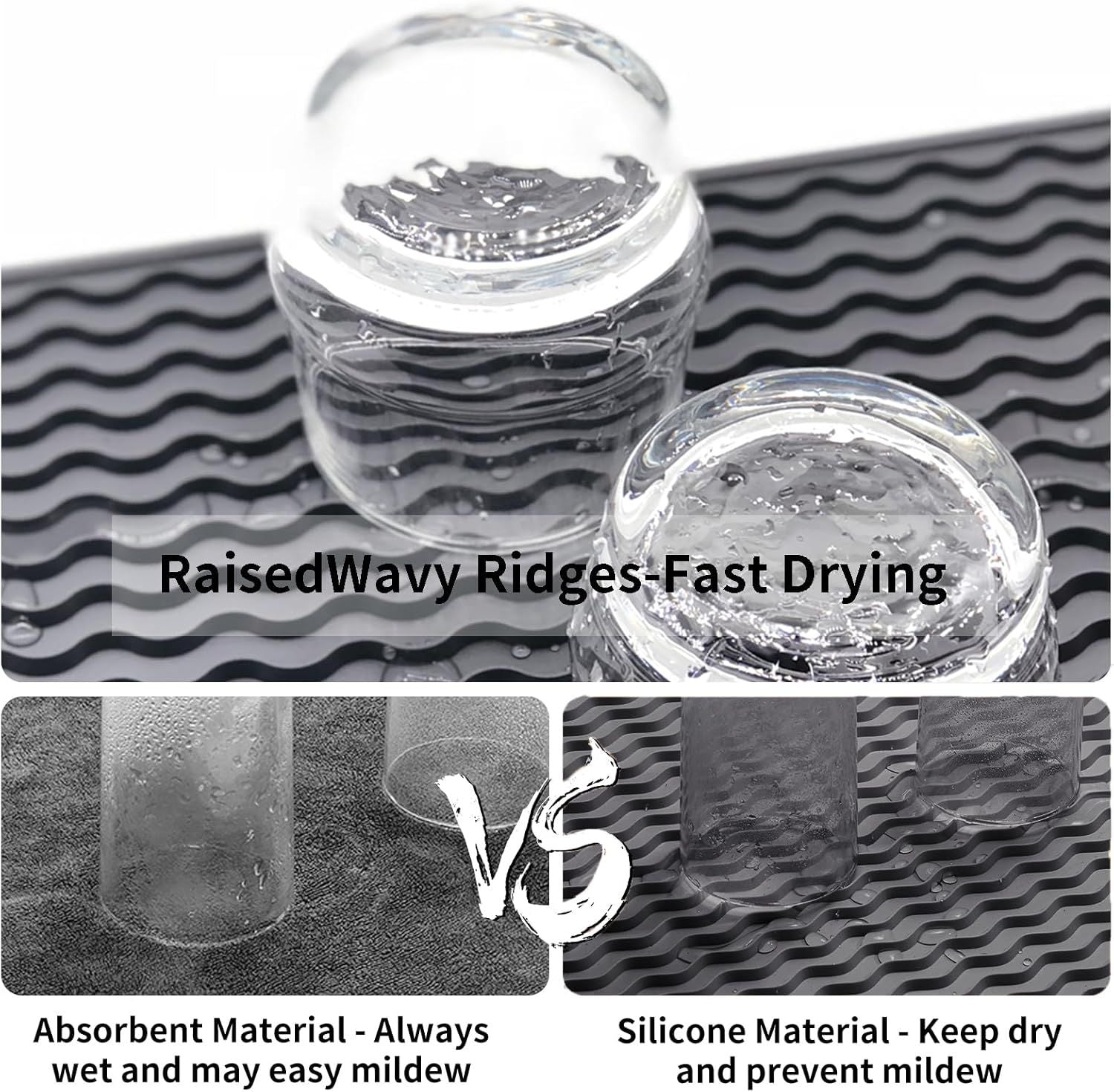 Multi-Use Silicone Drying Mat for Kitchen