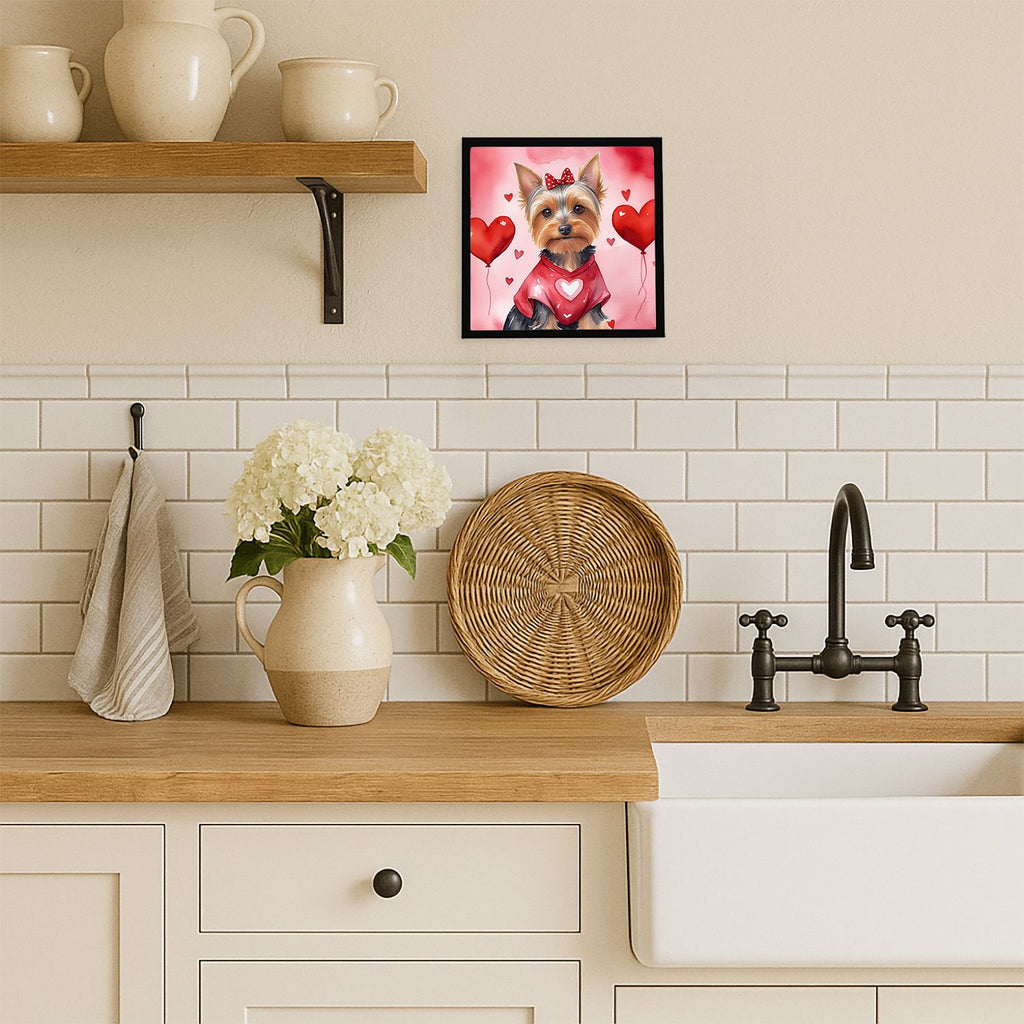 Silky Terrier My Valentine Framed Wall Art