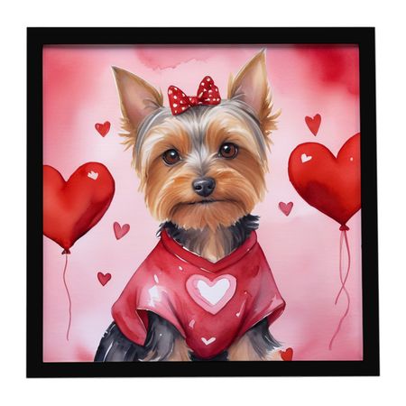 Silky Terrier My Valentine Framed Wall Art