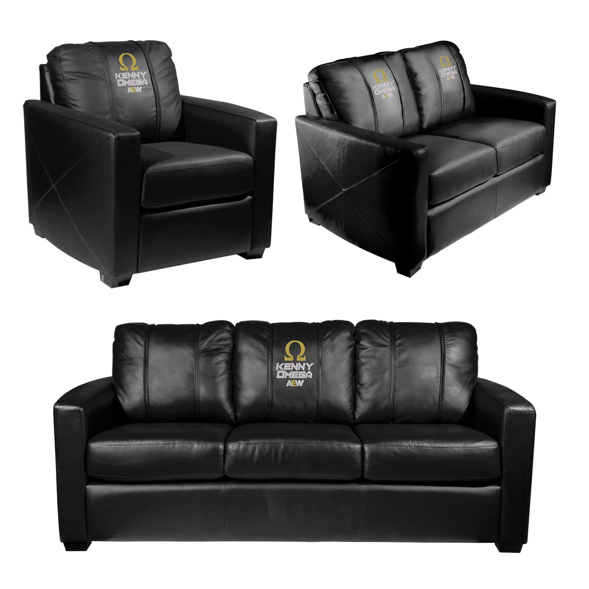 Silver Series Club Chair with AEW Kenny Omega Logo